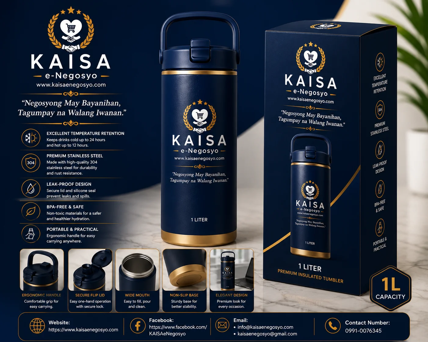 KAISA Thumbler (Navy Blue)