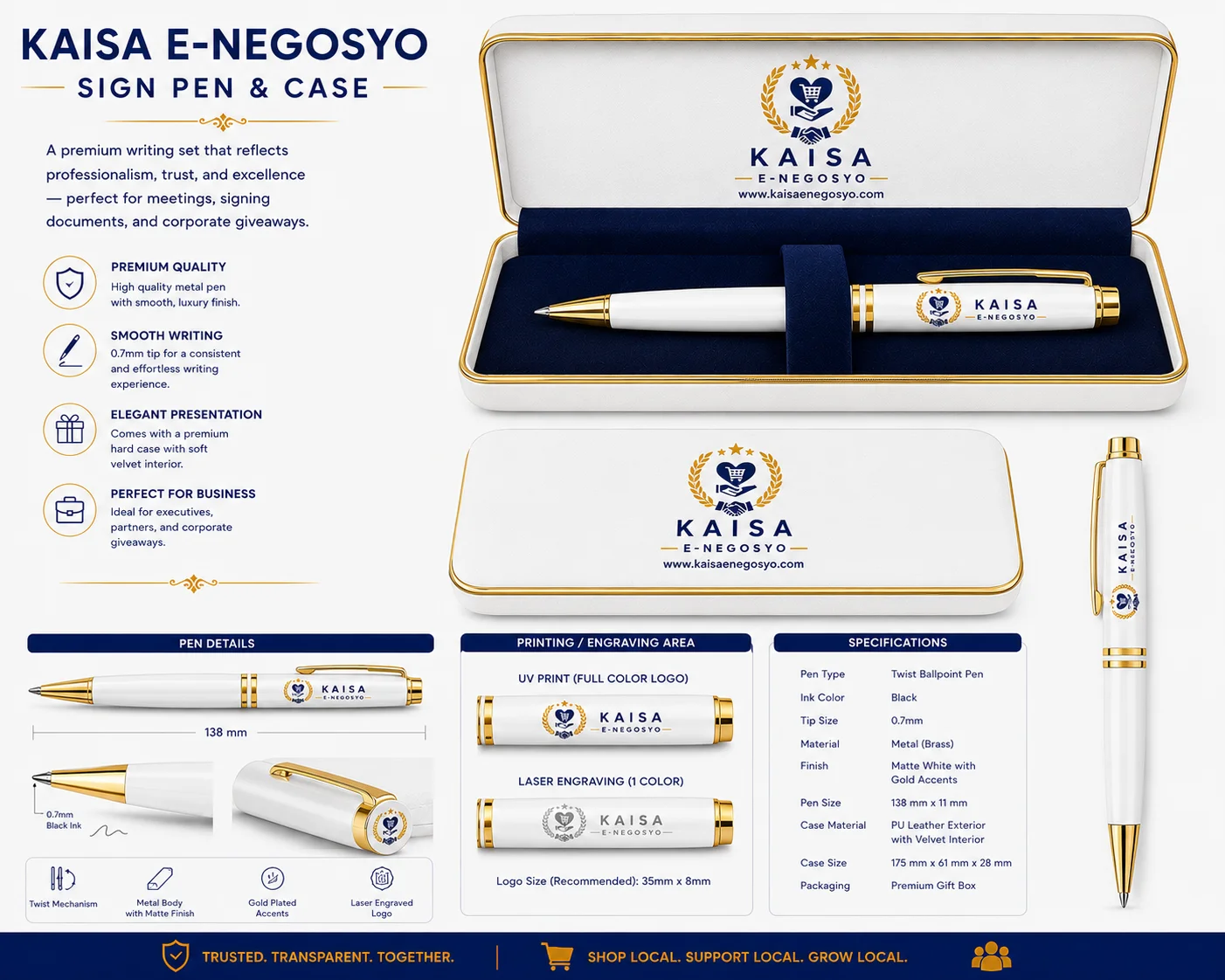 KAISA Sign Pen (White)
